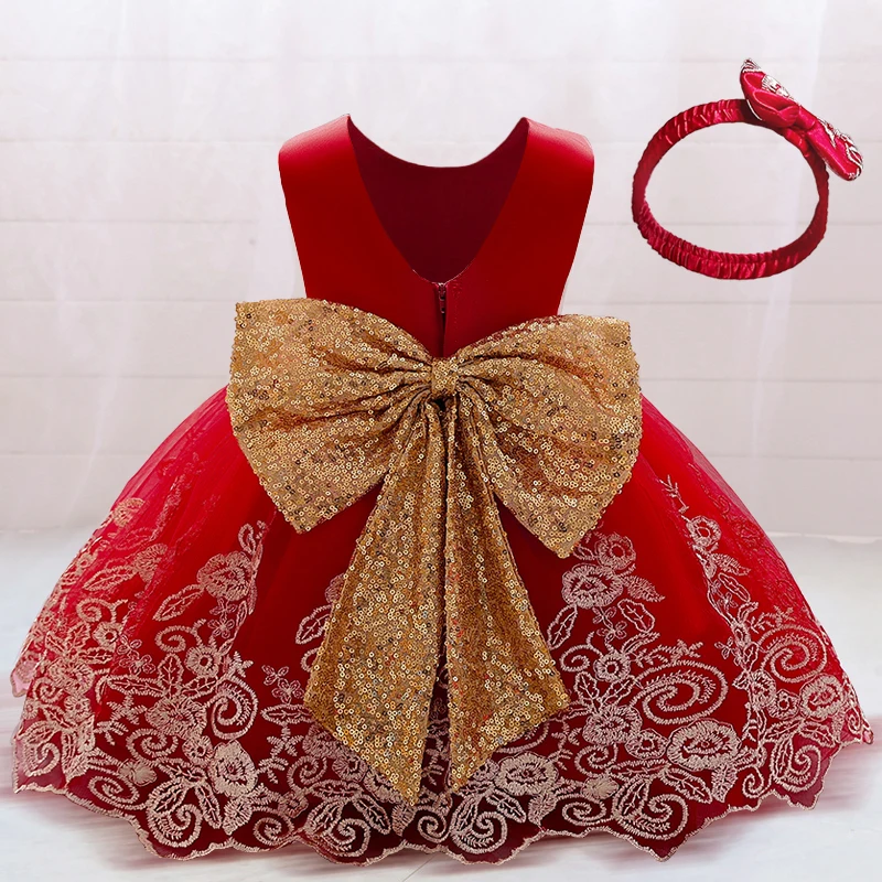 

Baby Girl Dress Birthday Party Princess Tutu Dress for Girls Christening Gown For Baby Girls Embroidery Christmas Vestido Infant