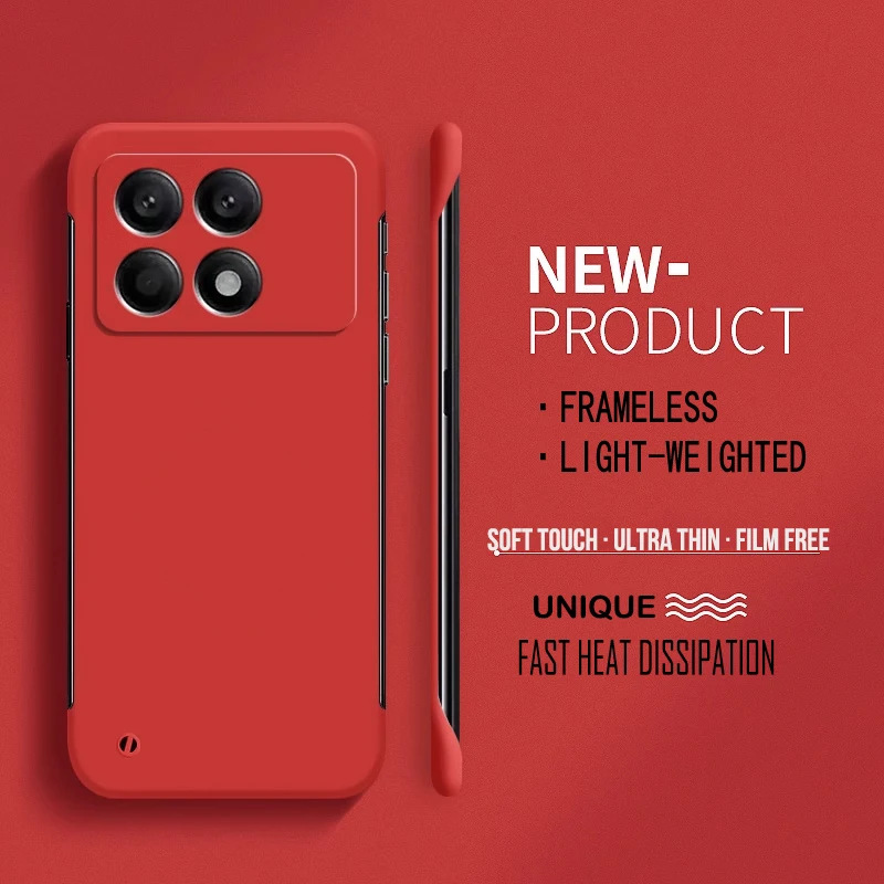 Solid Frameless Ultra Slim Matte Phone Case - Protective Bumper Shell Cover