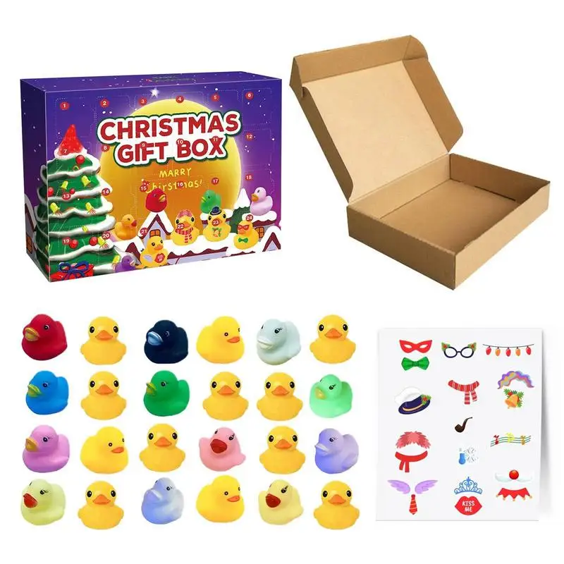 

Christmas Advent Calendar 2023 24 Rubber Ducks Bath Toys DIY Cute Rubber Duck Countdown Calendar 24 Rubber Ducks Bath Toys For