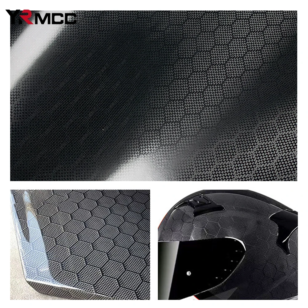 Carbon Fiber Sticker Diamond Forged Carbon Black Film Waterproof Change Color Modified Film Car Body Decoration Car Accessories