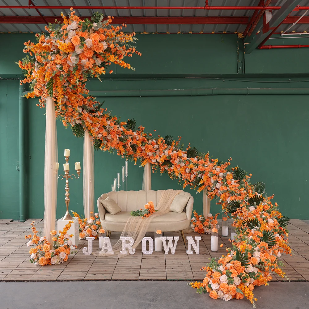 Wedding Arch Backdrop Stand Luxury Rotational Frame for Outdoor Party Event Decoration Customzied Photography Props J047