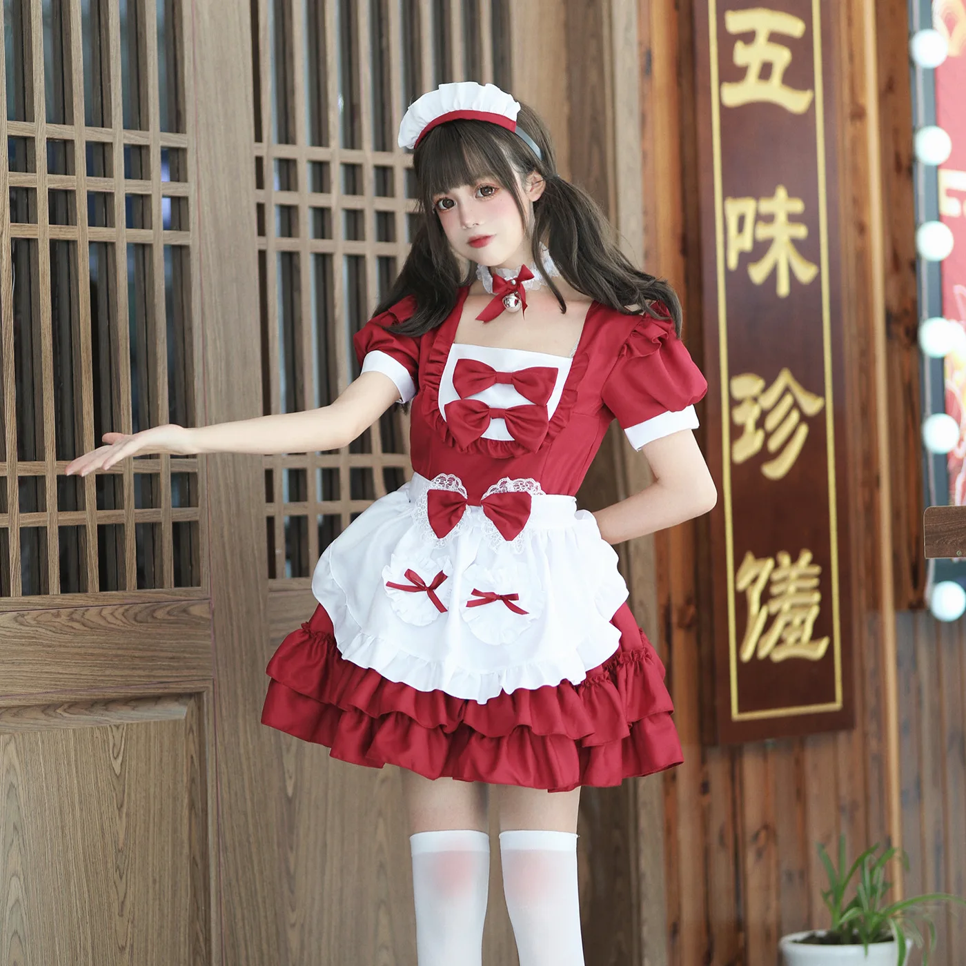 

Halloween maid dress Japanese COS cute student dress Big Boss Lolita suit anime large size dress my hero academia