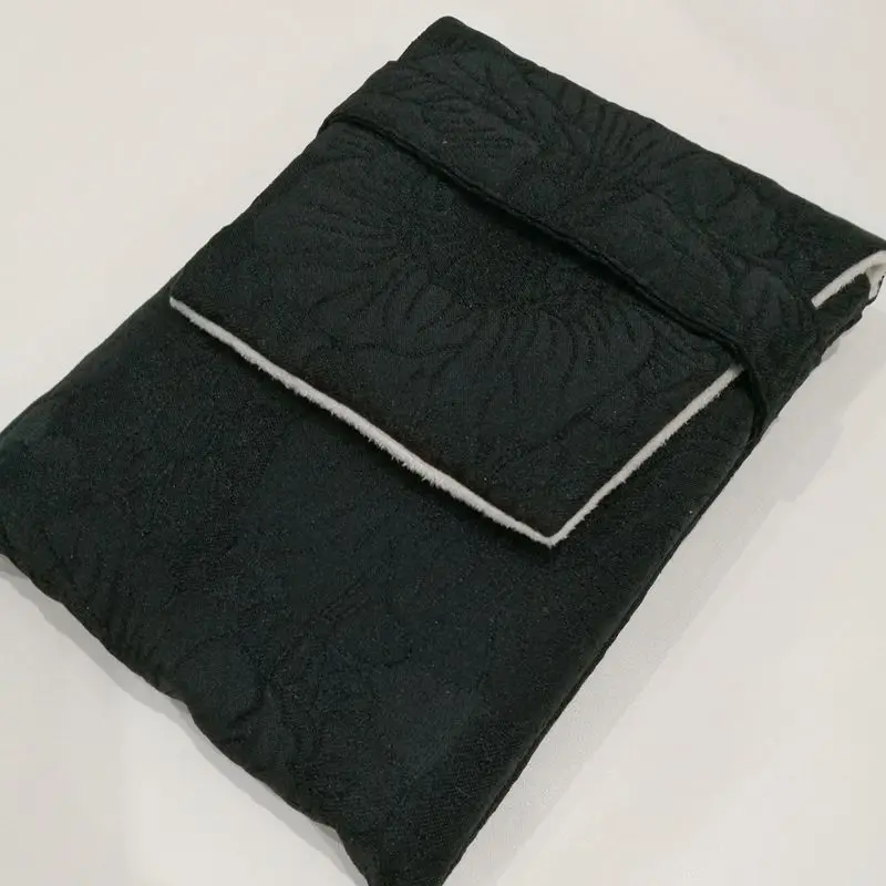 High-quality New Embossed Embroidered Pencil Case, 5-piece Pencil Case, Multi-piece Pencil Case, Portable Black-and-white Cotton