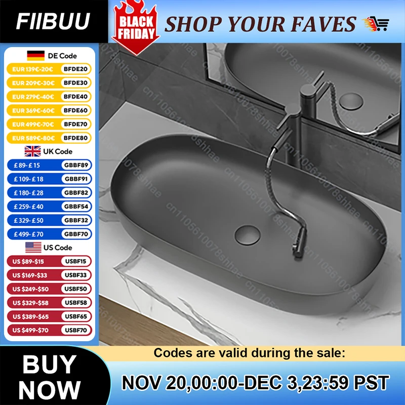 อ่างล้างหน้าเซรามิกแบบวางบนเคาน์เตอร์ อ่างล้างหน้าศิลปะ อ่างล้างหน้าแบบตั้งบนเคาน์เตอร์ อ่างล้างหน้าเซรามิกพอร์ซเลนสำหรับห้องน้ำ 1