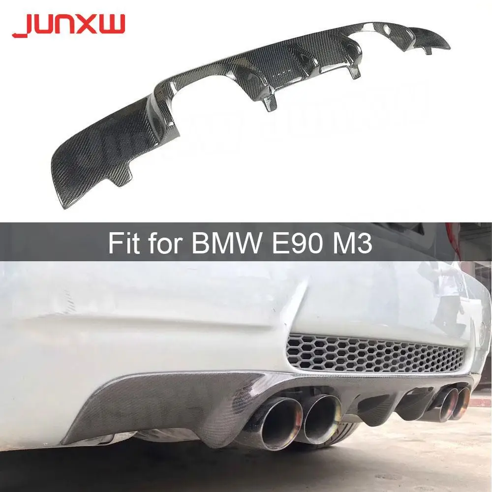 

for 3 Series Carbon Fiber Rear lip Diffuser Spoiler for BMW E90 M3 2005-2011 Back Bumper Guard Car Styling FRP