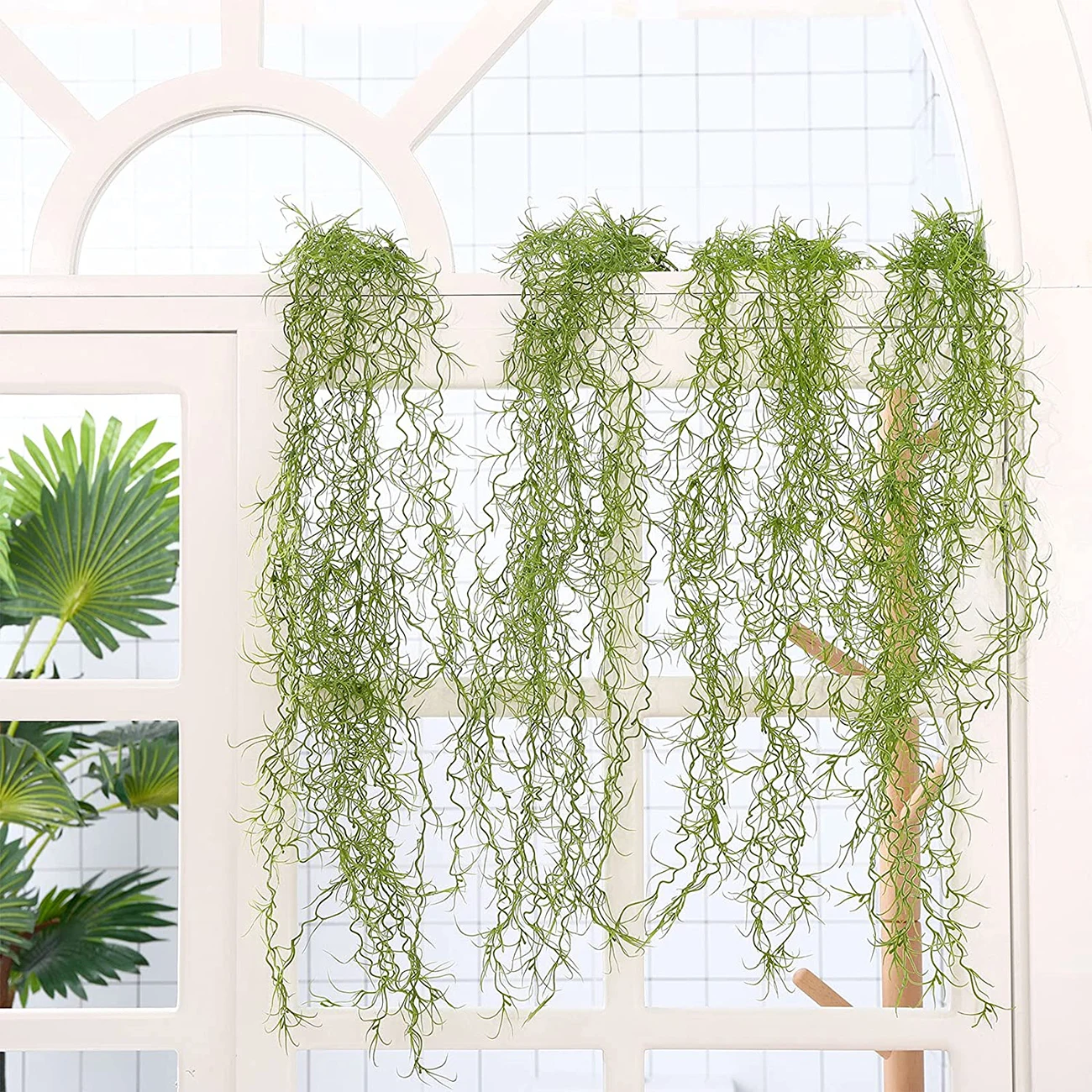 12ForksArtificialWallHangingPlantFakeSpanishMossWholesale