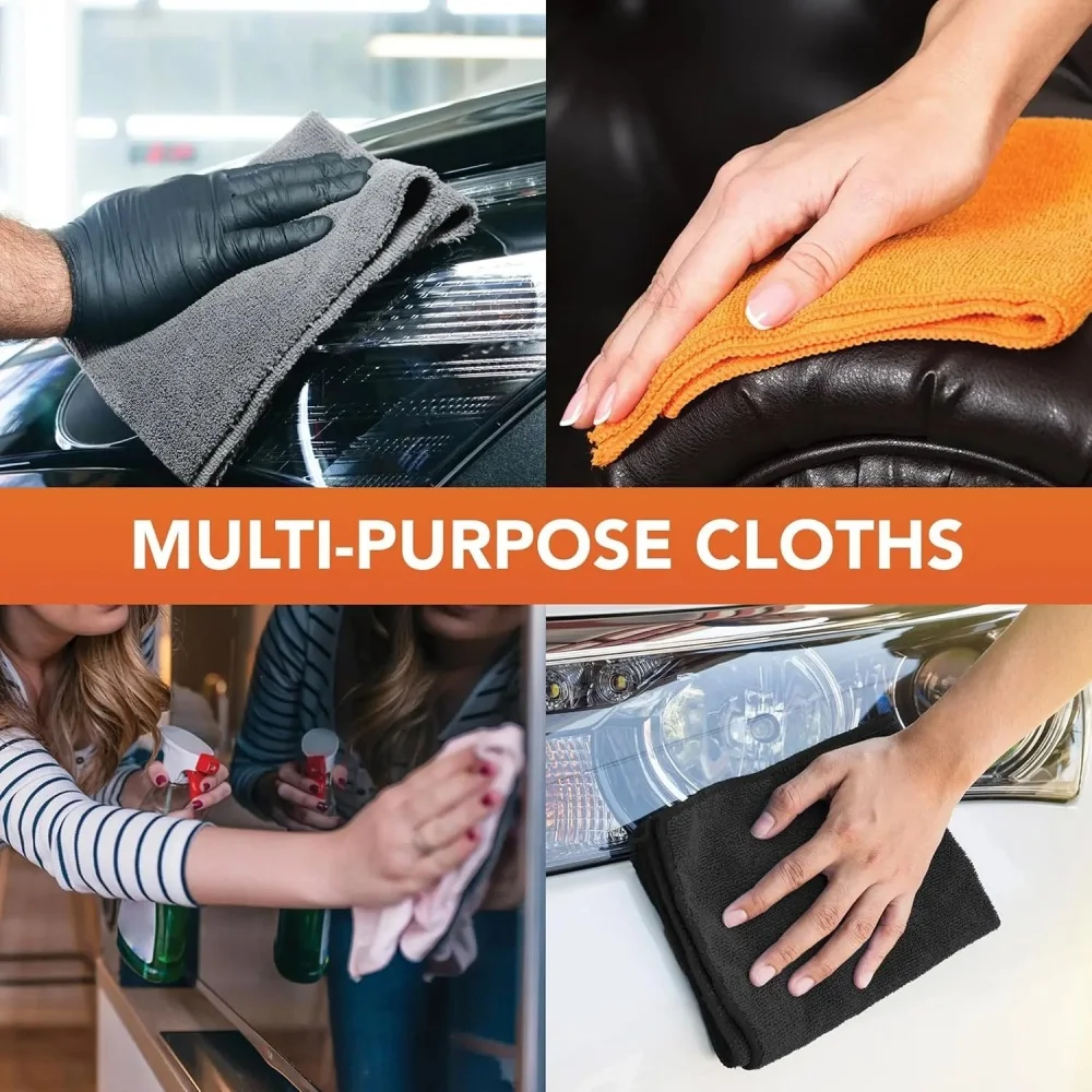 Premium Microfiber Cleaning Cloths - High Absorbency, Reusable Multi-Purpose Towels for Home and Surfaces (8-Pack)