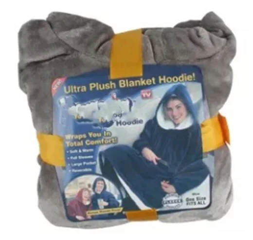 Huggle هوديي TV جديد كسول الشخص العلوي بطانية التلفزيون في الهواء الطلق مقاومة البرد الصوف الدفء الملابس مقنعين دافئ صالح ملابس المنزل