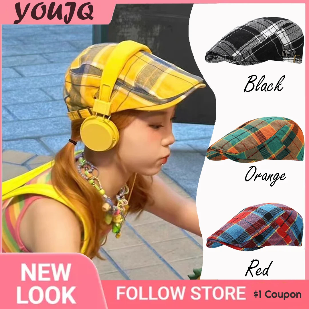 

Y2K Womens Mens Teens Beret Flat Newsboy Hat Adjustable Irish Cabbie Gatsby Cap Breathable Driving Hunting Hat Gorras Boina