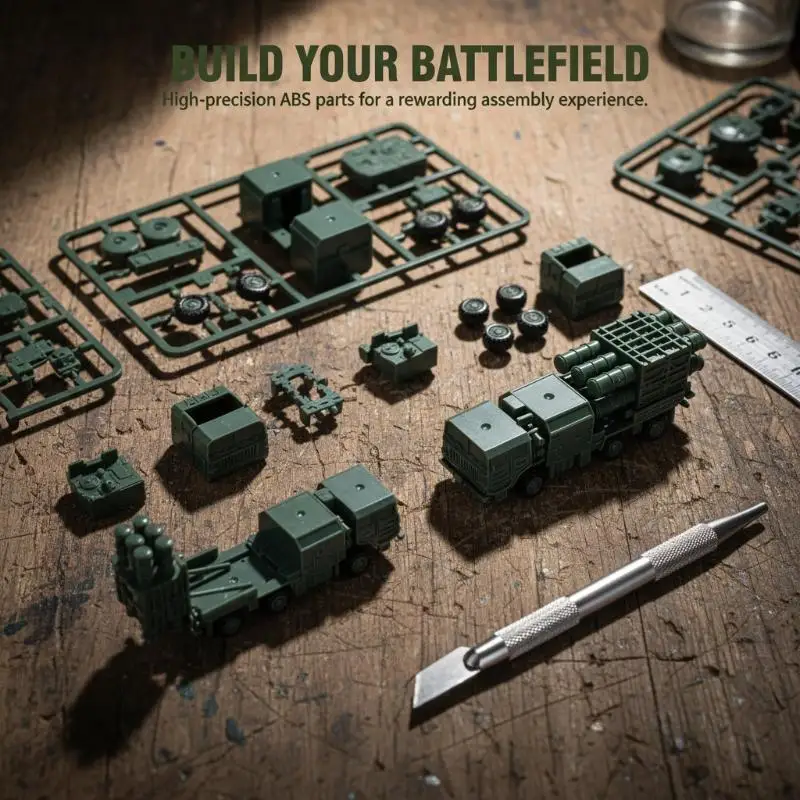 2026 새로운 무접착 모델 키트, 1/144 중국 HQ-16 미사일 발사기, 시뮬레이션 방공 무기 모형, 모래 테이블 장식