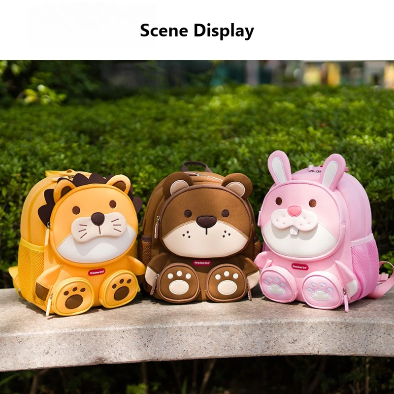 3D Cartoon Lion School Bag for Kids Cute Pink Backpack for Girls Outdoor Travel Bags Kindergarten Bookbag Boys Bear Sac a dos 6