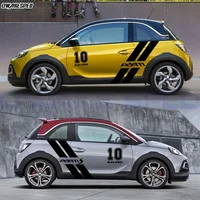 4PCS Car Body Door Side Sticker For Opel Adam S Sport Stripes Customized Desgin Vinyl Decal Racing Accessories DIY Film