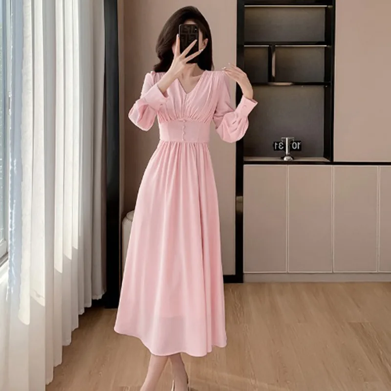 Fashion Trendy Slim Fit High Waist Crimp Dress Women