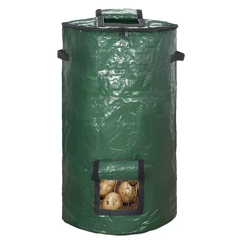 

Garden Leaf Waste Can Storage Bag Outdoor Yard Compost Bin For Fruit Kitchen Waste Grower Large Capacity Reusable Waste Bag Can
