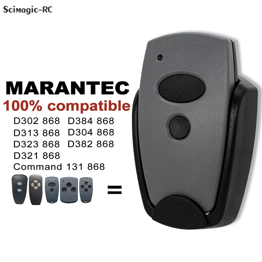 MARANTEC 868MHz Garage Door Remote Control Digital  D302 D304 D321 D323 D382 D384 868.3MHz Fixed Code Transmitter Gate Keyfob 3