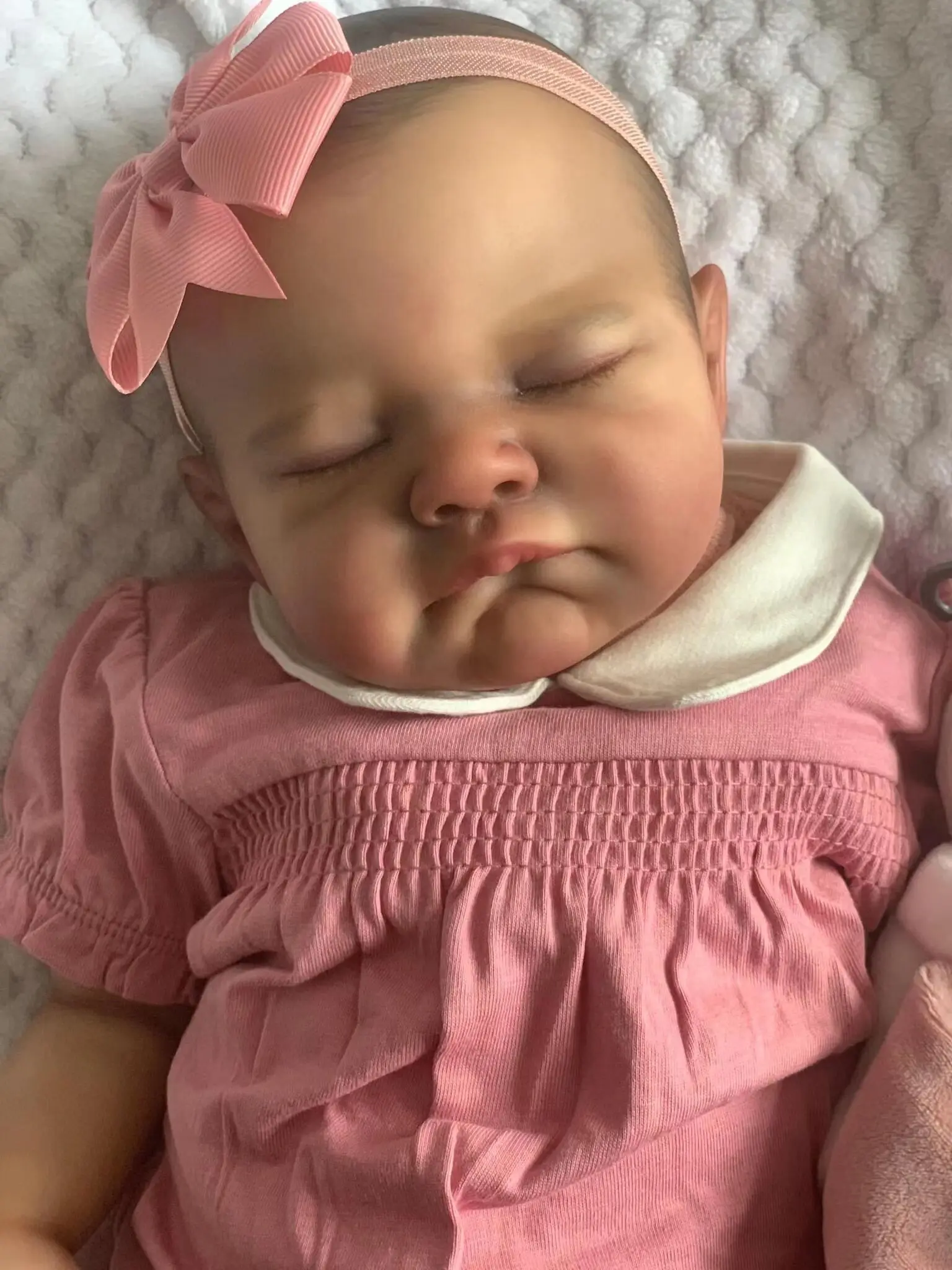 

50cm August Bebe Reborn Girl Doll Cloth Body Silicone Vinyl Hand-Drawing Hair 3D Paint Visible Veins Lifelike Reborn Baby