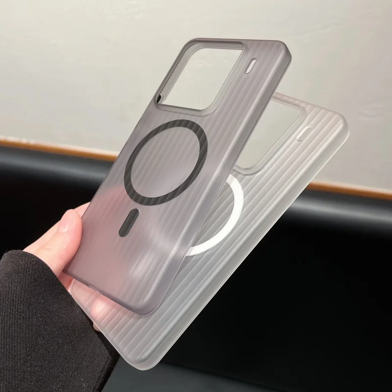 Transparent Wireless Charging Magnetic Corrugated Soft Case