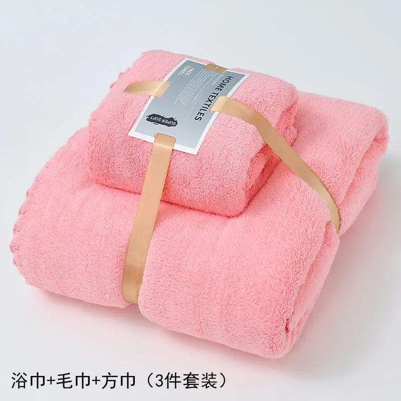 3Pcs Towel Bath Towel Set Bathroom Hand Face Shower Towels for