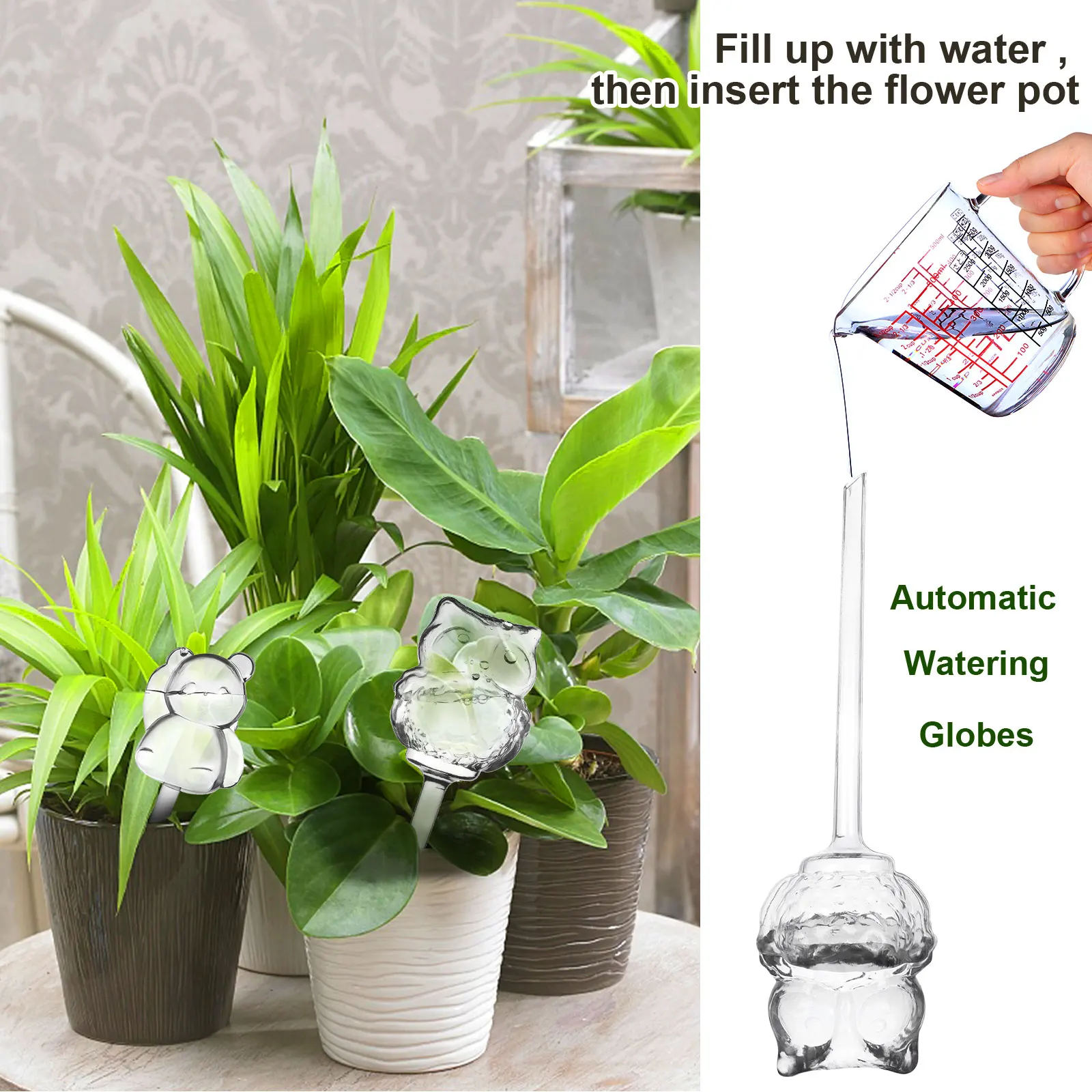 1PC Plant Watering Bulbs Automatic Self Watering Balls House Garden Clear Water Can Houseplant Device Drip Irrigation System