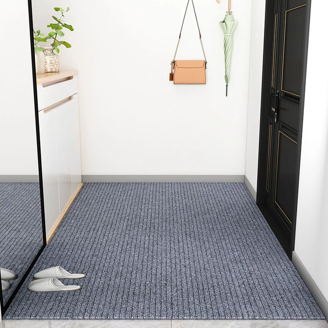 Large Thin Carpet for Mall Door Entrance Doormat Outdoor Indoor Floor Mat  Non Slip Living Room Rugs Grey Kitchen Mat Can Be Cut - AliExpress