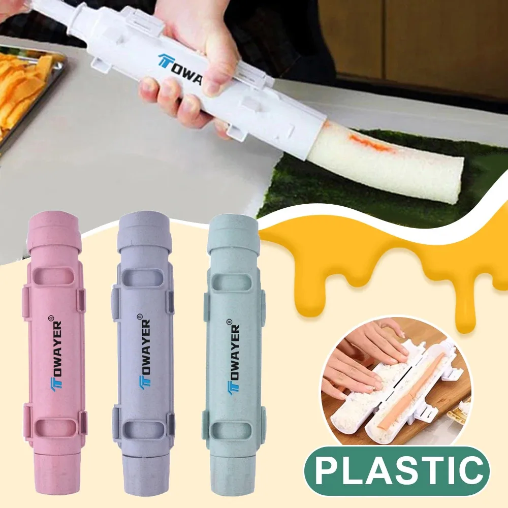 일본 롤러 밥 몰드 바주카 야채 고기 롤링, 빠른 스시 메이커, DIY 스시 만들기 기계, 가정 주방 도구