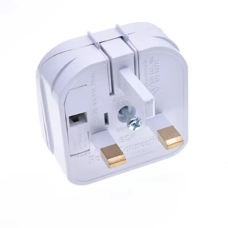 1PCS/LOT BS5733 (ECP) English to European socket BS with fuse power adapter removable