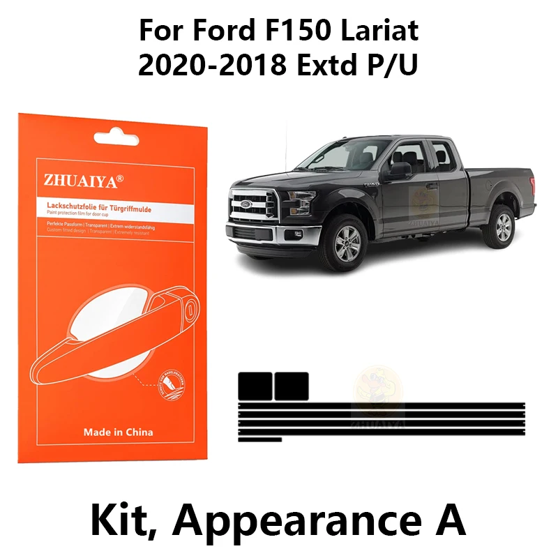 

ZHUAIYA Door Edge Guards Door Handle Cup Paint Protection Film TPU PPF For Ford F150 Lariat 2020-2018 Extd P/U