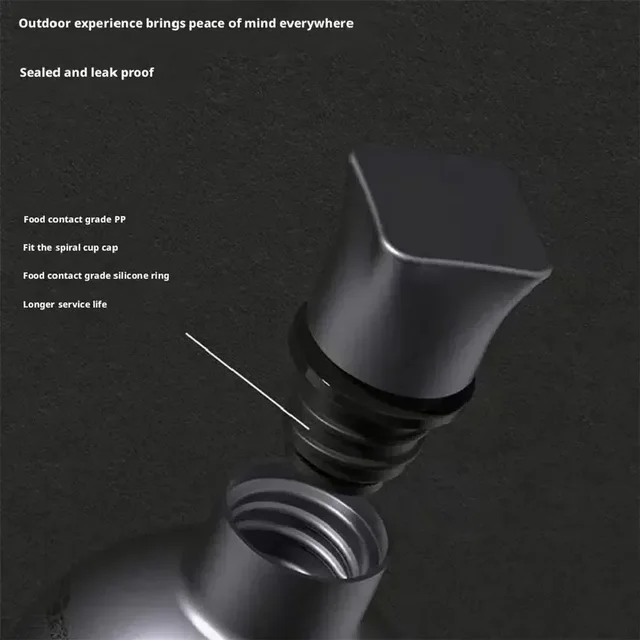 Bouteille d'eau portable Wukong gourde – Tasse isolée en acier inoxydable 304 de 500 ml, décoration de jeu de rôle noire 4