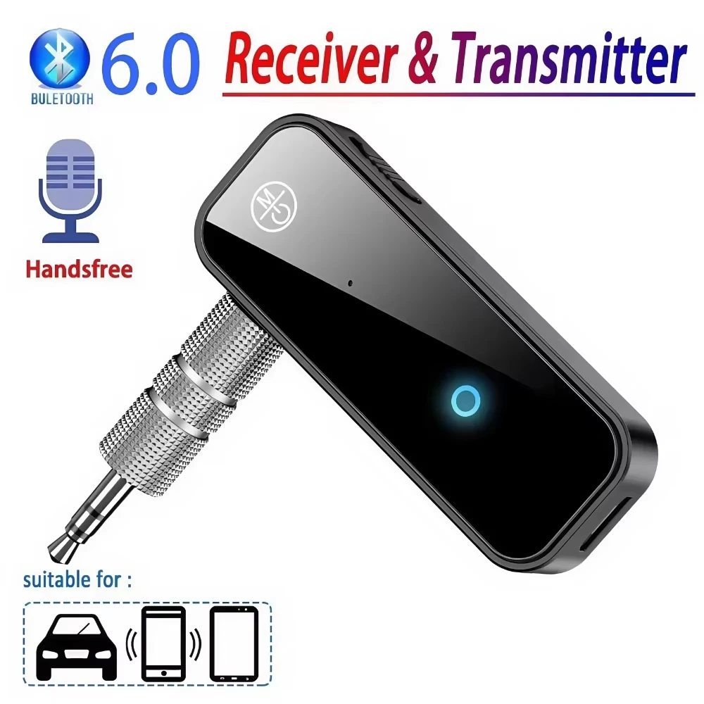 Bluetooth 6.0 récepteur Audio transmetteur appel mains libres 3.5mm AUX Jack USB Dongle stéréo musique adaptateur sans fil pour TV PC voiture Kit 1