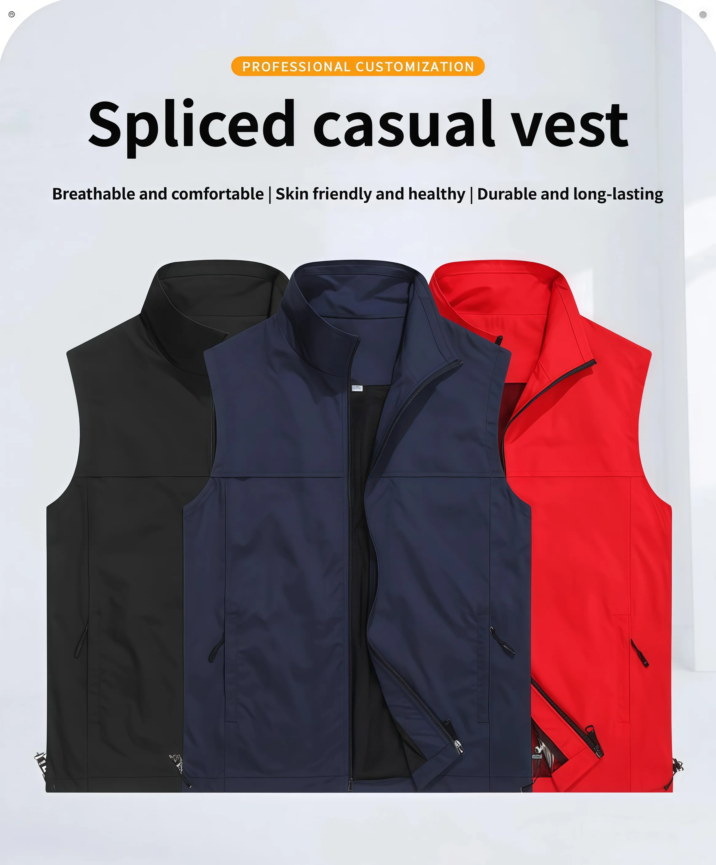 Veste de travail sportive homme multi-poches uniforme 2026