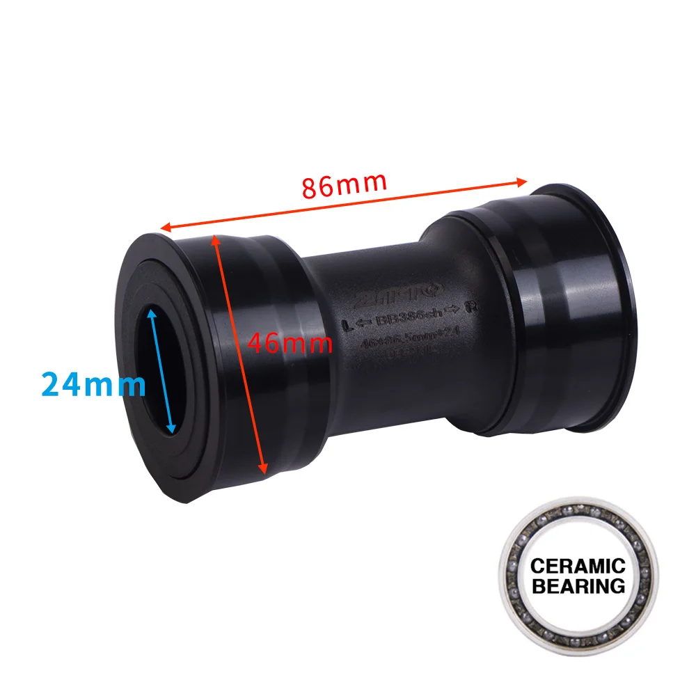 ZTTO 46mm 세라믹 프레스핏 바텀 브래킷 시리즈 46x86 46x68 46x79 오른쪽 BB386 OSBB PF30 BB 24mm 29mm 30mm DUB 크랭크 액슬용