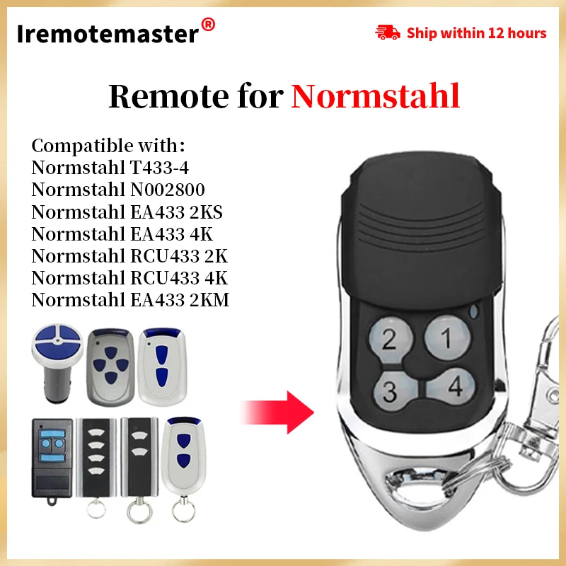 

For Normstahl Crawford EA433 2K 4K RCU433 2KM N002800 T433 433.92MHz Rolling Code Garage Door Remote Control Gate Opener