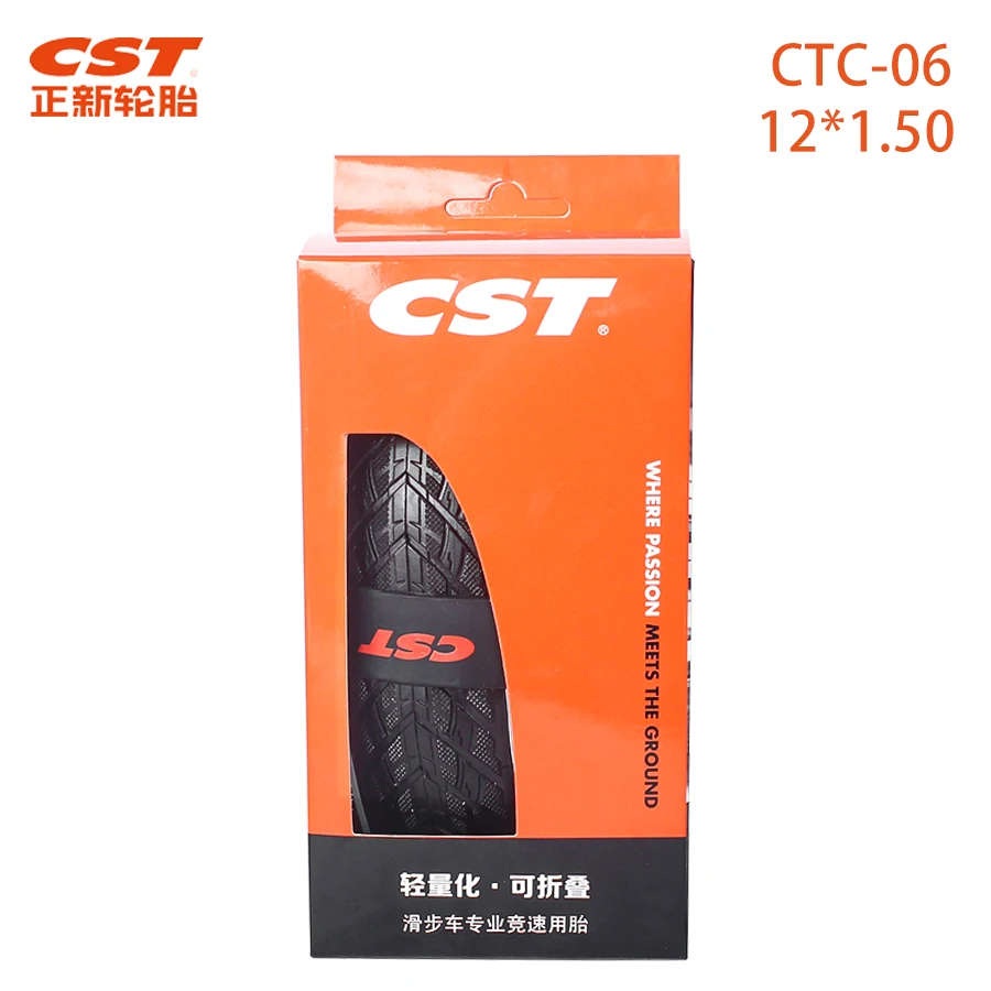 CST 12inch Bicycle Tire 12*1.50 GT Type Racing  40-203 120TPI Kids Balance Folding Bike Tire Inner Tube Cycling Tyres