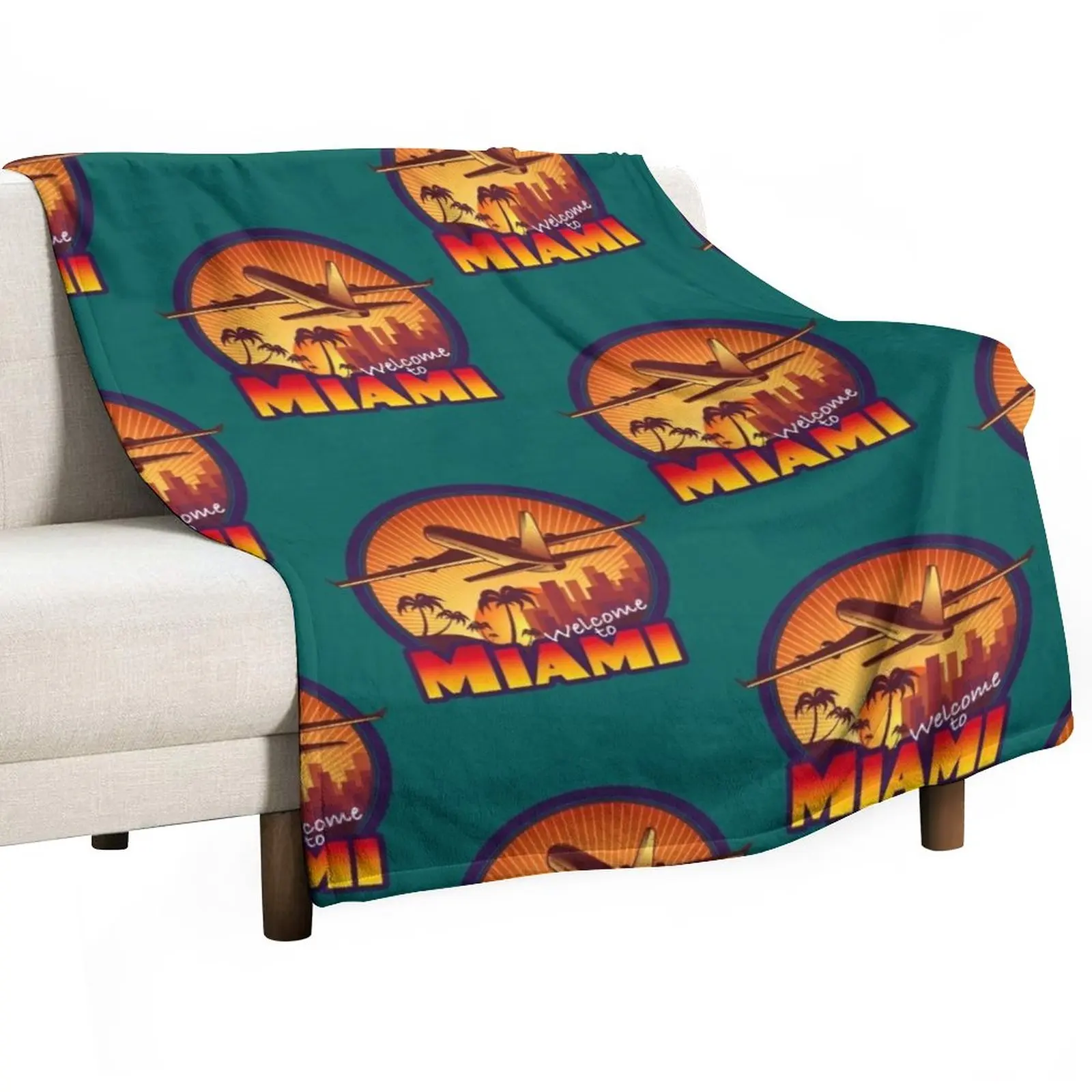 

New miaimi florrida explore world Throw Blanket Sofa Blankets Sofas blankets and throws Hairy Blankets
