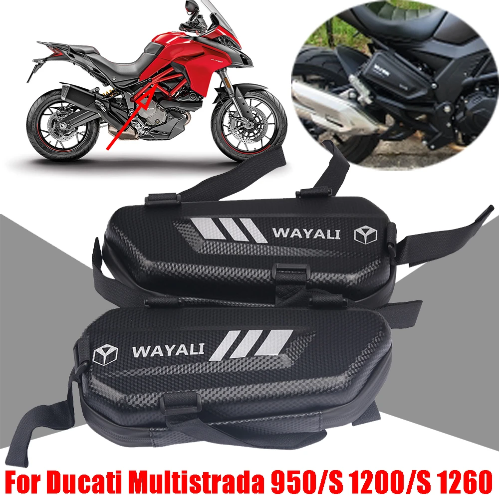 Bolsa lateral para accesorios de motocicleta, bolsa triangular impermeable  para Ducati Multistrada 950 950s 1200 1200s 1260 ENDURO MTS 950 MTS  1200|Cuero y alforjas| - AliExpress