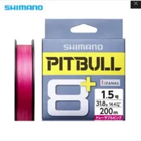 Original SHIMANO PITBULL 150M 200M X8 Pink PE Braided wire strands Fishing line Made in Japan High Strength and Soft 1