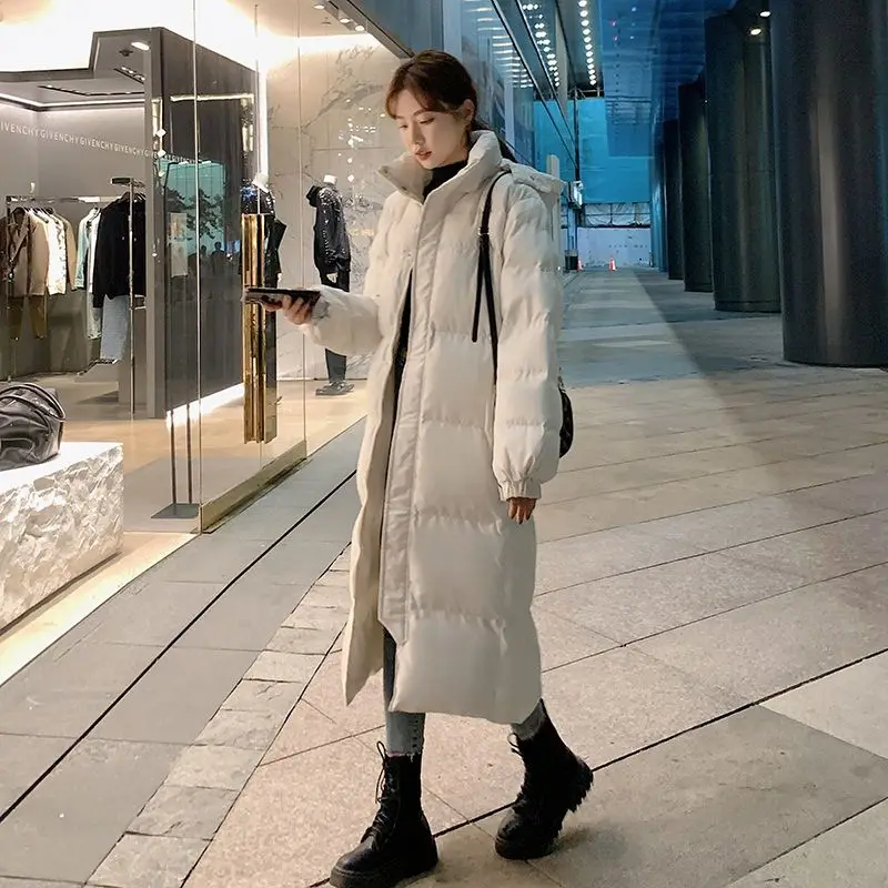 

Женское длинное зимнее пальто на белом утином пуху, с капюшоном, водонепроницаемая парка, теплая Женская одежда, L295, 2023