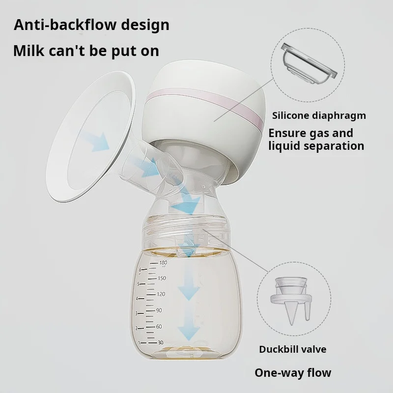 Electric breast pump intelligent LED screen integrated high suction breast pump postpartum low noise Milk Bottle