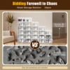 24 Pack Stackable Shoebox Thicken & Sturdy Clear Multifunctional Shoe Box for Universal Shoe Storage and Sneaker Boot Container 5
