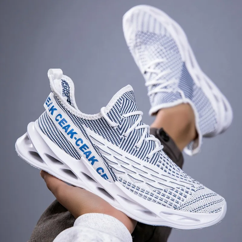 MAEDEF Men's Breathable Mesh Running Sneakers with Thick Soles
