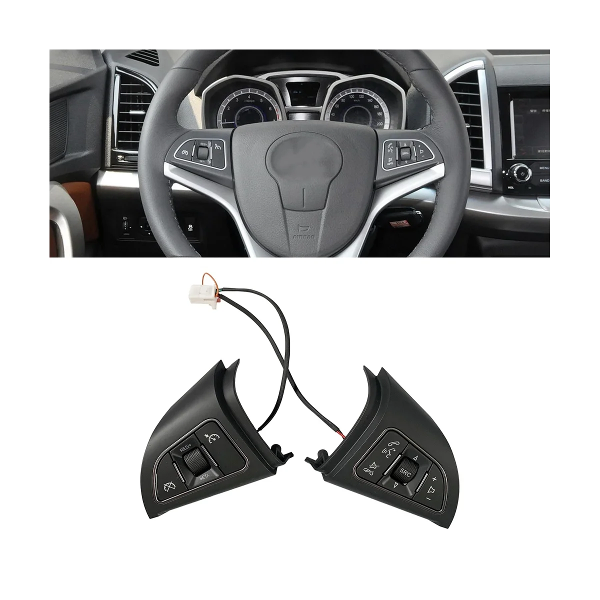 

Car Steering Wheel Buttons Bluetooth Phone Cruise Control Remote Control Button for JAC S3 2014-2016