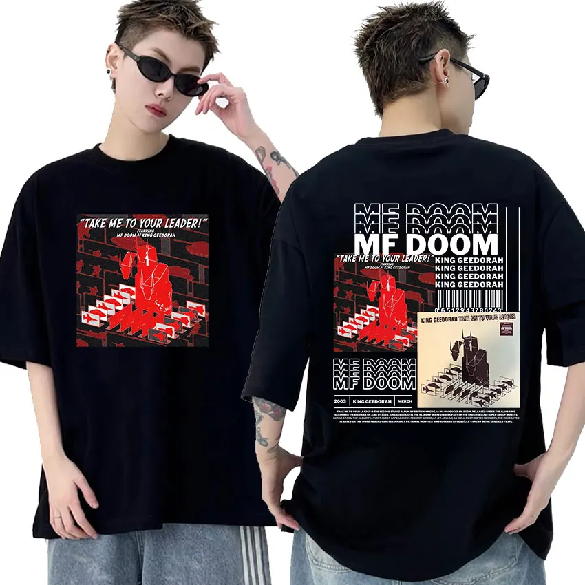 

Футболка певица Mf Doom King Geedorah Madlib Madvillain Ретро графическая Мужская футболка в стиле хип-хоп готика панк Футболка оверсайз унисекс уличная одежда