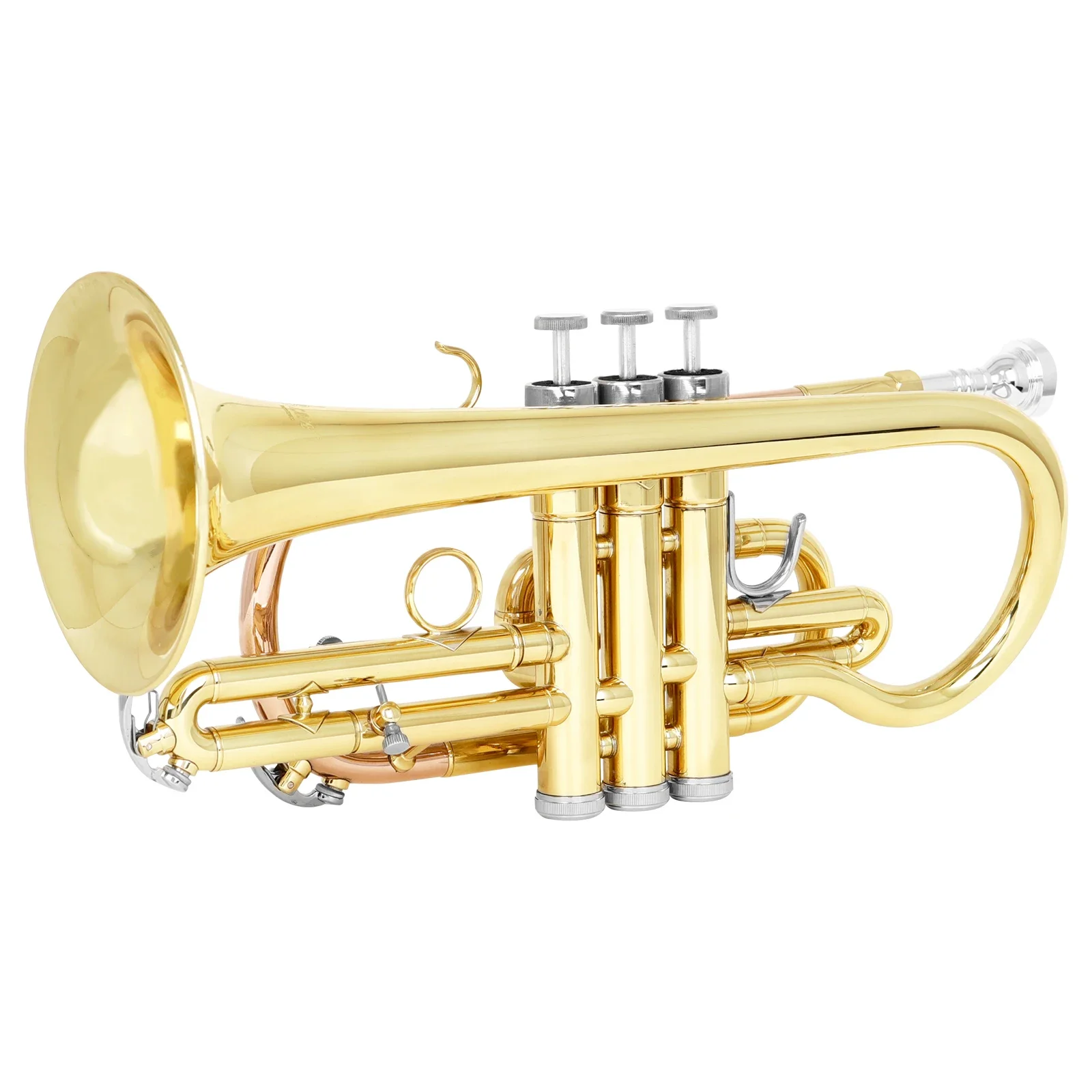 LDS830 Bb Cornet, Gold Plated Brass Instrument Cornet Trumpet With