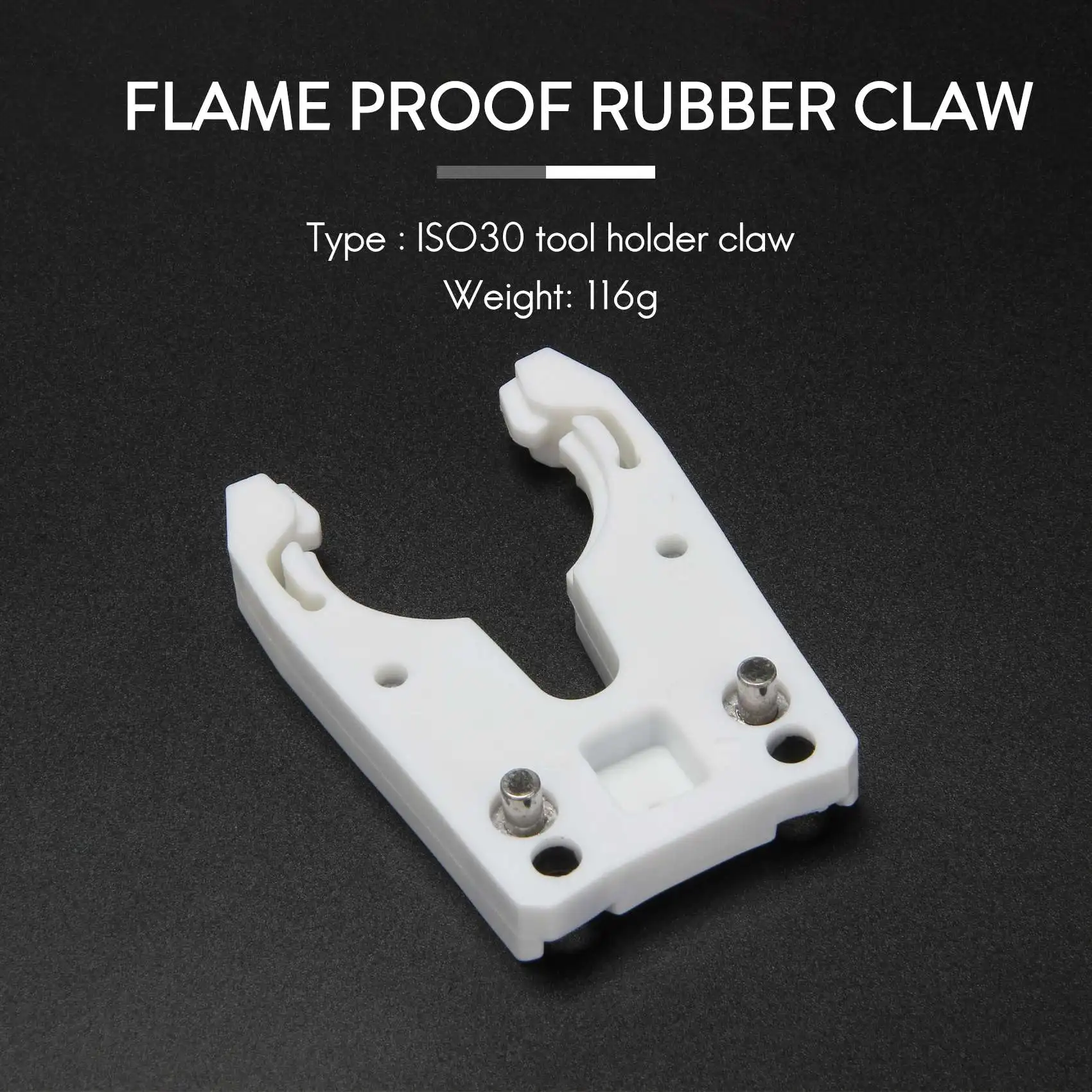 5PCS/Lot ISO30 Tool Holder Clamp Iron+ABS Flame Proof Rubber ClawAB32