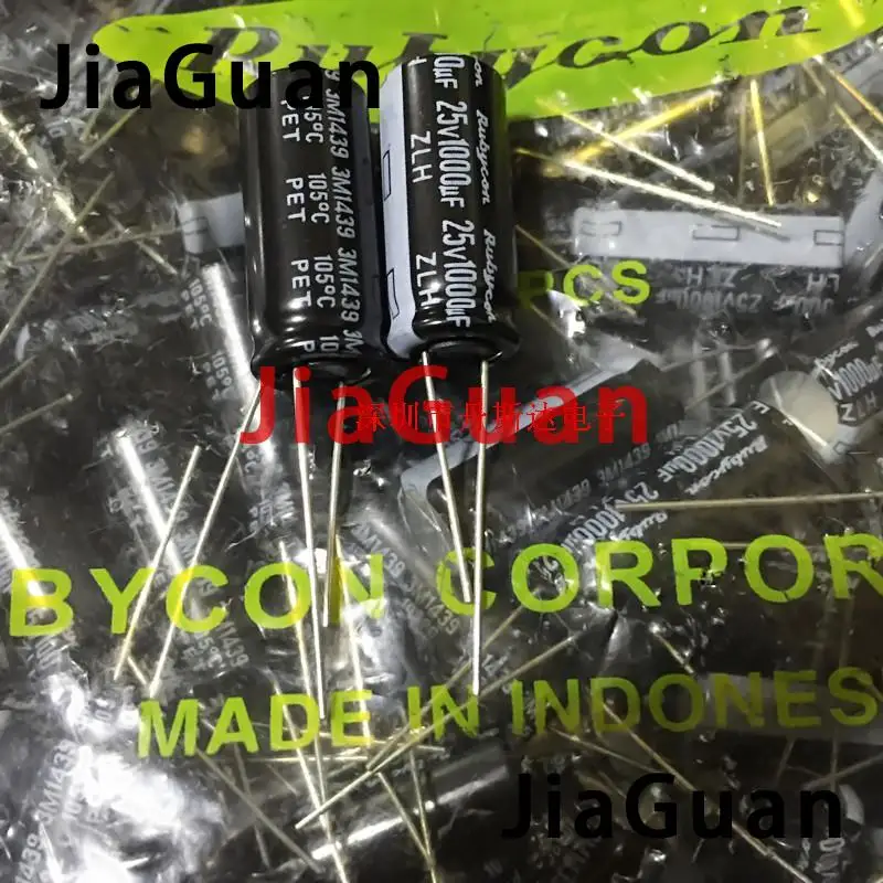 

20PCS NEW RUBYCON ZLH 25V1000UF 10X23mm 105 degrees 1000UF/25V high frequency low resistance and long life zlh 1000UF 25V