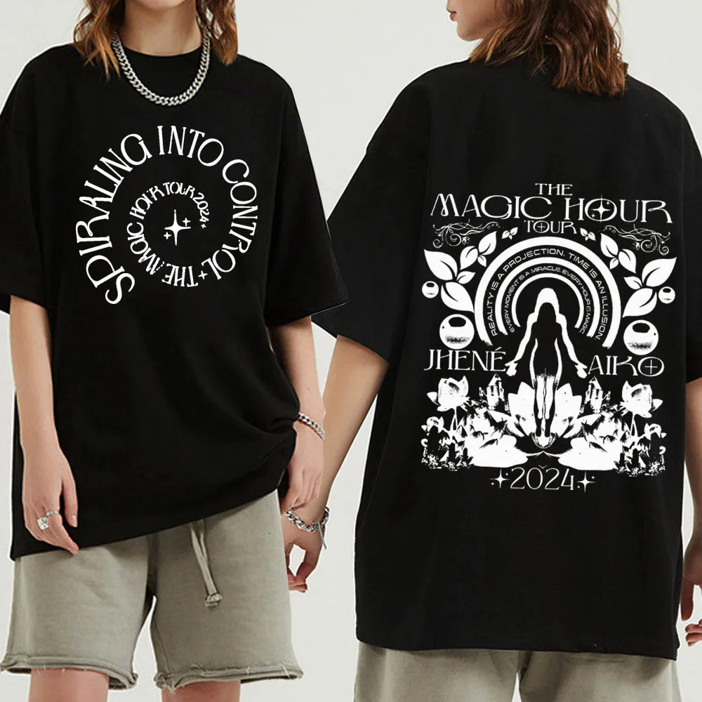 

Jhene Aiko The Magic Hour 2024, Футболки унисекс Харадзюку с круглым вырезом и коротким рукавом, популярные музыкальные рубашки, поклонники, подарок