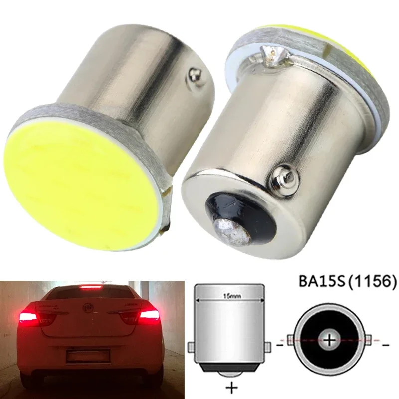 10-Pack 6V White LED Bulbs – BA15S 1156 Fit For Motorcycle Turn Signal & Lights