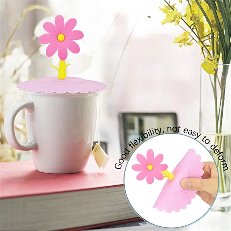 Silicone Cup Cover Cute Silicone Lids For Cups Mug Covers Tea Cover  Sunflower Hot Cups Lids Coffee Mug Seal Lid Caps - AliExpress