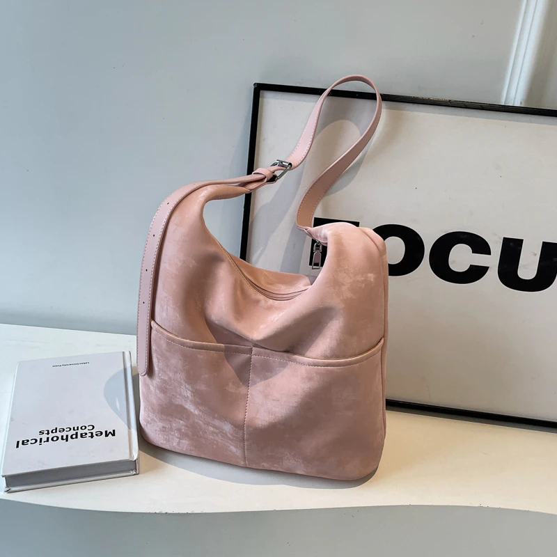 

Fashion Pu Ladies Shoulder Bags Zipper Trend 2024 Solid Color Bags for Women High Quality Free Shipping Bolsas Femininas