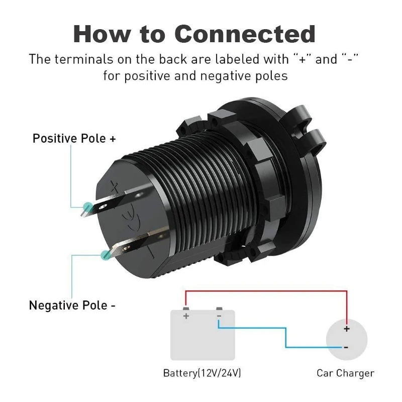 2 Prese USB Auto Quick Charge 3.0 Con Interruttore Touch E Pannelli Intercambiabili. Kit Completo Per Auto, Barca E Camper. - 2